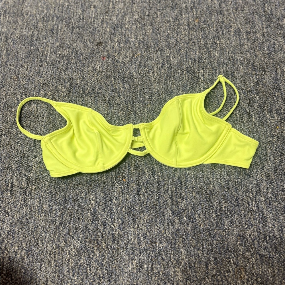 Vibrant Lime Bikini Top with Underwire